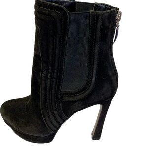 Guess Abrielle Suede Ankle Boot Women 6.5 Black Platform Stiletto Office‎ Siren